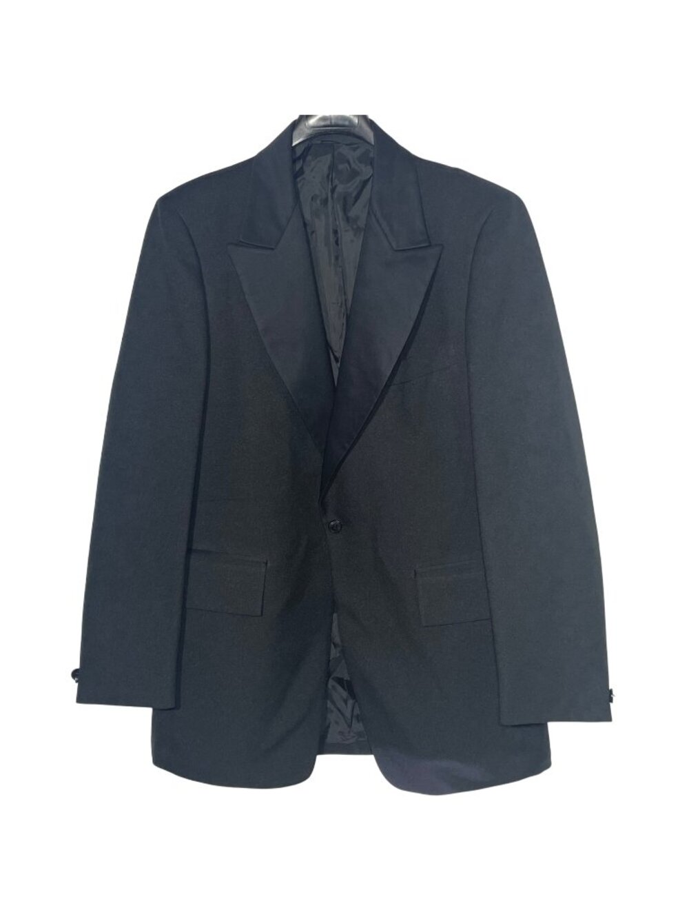 After Six Roos Atkins 1 Button Tuxedo Jacket w/ Bow Tie Black Sz 44L Formal
